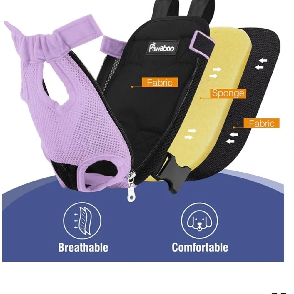 Pawaboo Pet Carrier Backpack dogs cats L 12-15lbs
